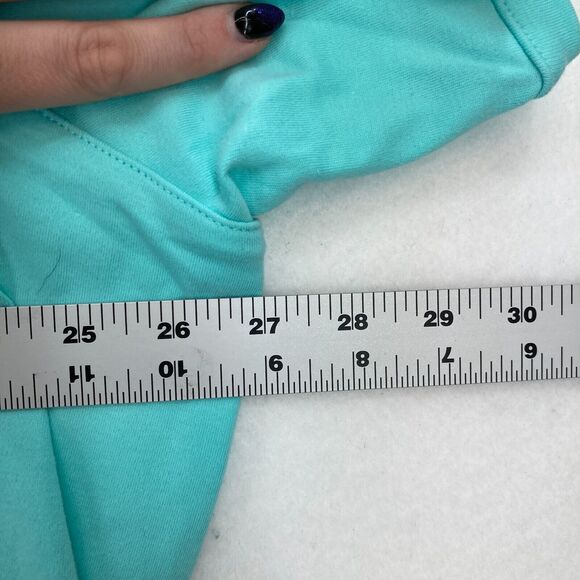 Quacker Factory Lace Sleeve Blouse Button Up V Neck Blue‎ Knit Boho Women's 3X - Picture 13 of 16